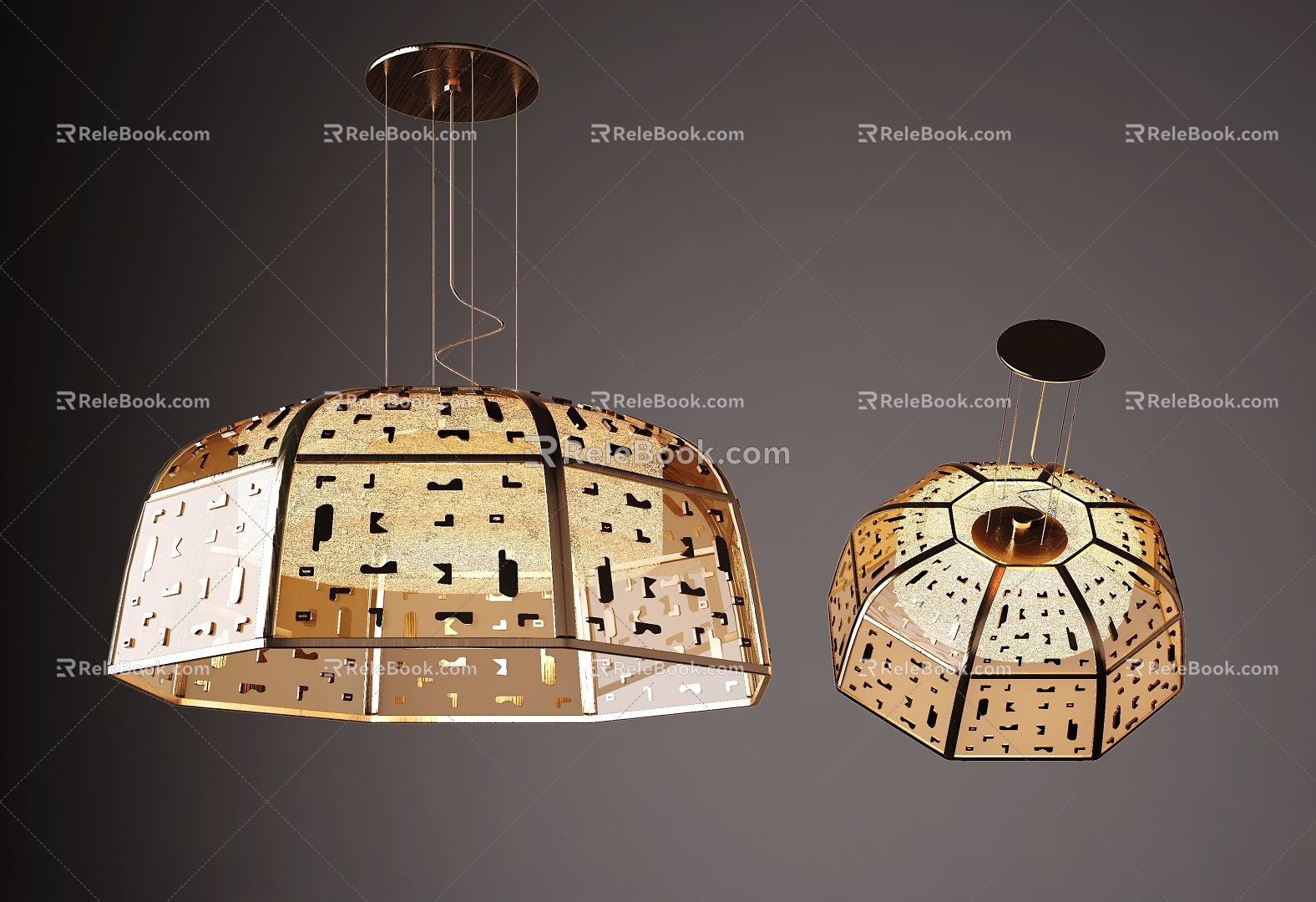 CCD glass chandelier combination model