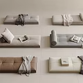 Various Colored Soft Floor Cushions With Blankets Pillows And Books