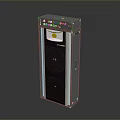 Vertical Computer Speaker With Display Screen Buttons And Two Circular Drivers