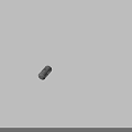 Gray Cylindrical Mechanical Part 3D Model with Structural Details and Holes Rendering