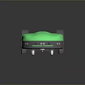 Smart Modern Green Computerized Robot Vacuum With Wheels And Design
