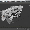 Science Fiction Gun Cyberpunk Gun Laser Gun High-tech Gun Future Gun Game Gun Low Face Number Low Model Simple Model Times Film and Television Level Realism 3d model