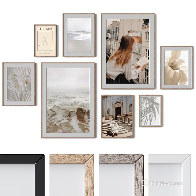Abstract Paintings With Diverse Themes And Various Frame Designs For Modern Wall Decor 3d model 