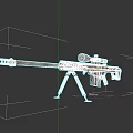 High Precision Sniper Rifle With Long Barrel Tactical Scope And Adjustable Bipod