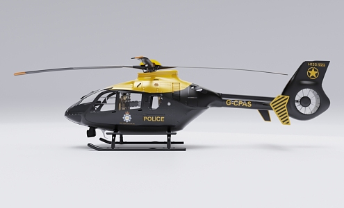 modern helicopter 3d model