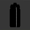 Modern Black Water Bottle Featuring White Stripe And Sleek Design For Everyday Use 3d model