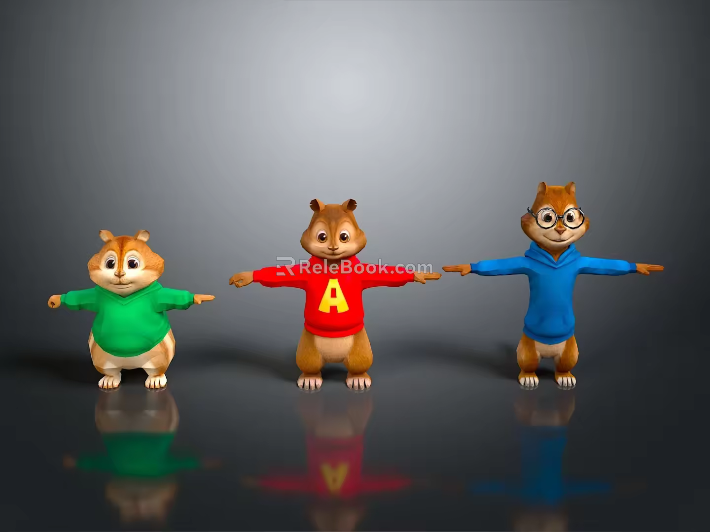 Three Squirrels Squirrel Cartoon Squirrel Animation Squirrel Animation Squirrel Cartoon Characters Cartoon Animals 3d model