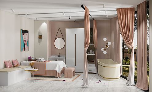 Light Luxury Beauty Salon 3d model