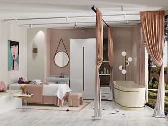 Light Luxury Beauty Salon 3d model