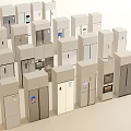 Modern Refrigerators and Freezers Collection With Various Styles and Designs 3d model