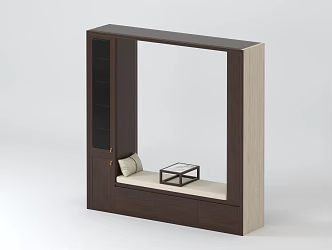 New Chinese-style Bay Window Cabinet 3d model