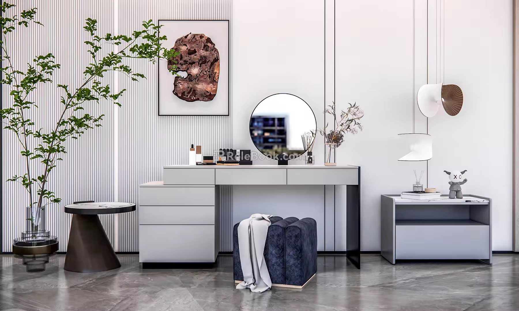 Modern Dressing Table Dressing Table Cabinet Table Storage Cabinet 3d model