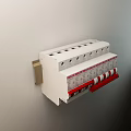 DELIXI Household Circuit Breaker With Multiple Switches White Body Red Labels