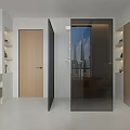 Modern Bathroom Interior Design With Large Mirror Double Sink Vanity Bathtub And Window Blinds