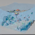 Underwater Paper Art Model With Colorful Fish Coral Seaweed And 3D Design Elements