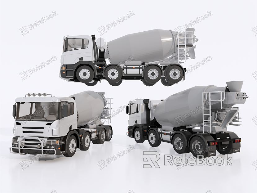 Modern mixer truck cement tanker engineering mixer truck model