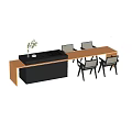 Modern Island Table Water Bar Dining Table and Chair Dining Table and Chair 3d model