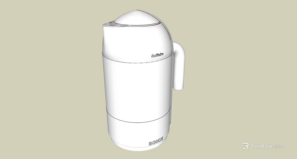 White Braun Electric Kettle A Modern Daily Electrical Appliance For Household Use 3d model 