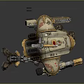Modern Robot Mech Warrior Machine Battlearm Mechanical Battlearm Machine Warrior 3d model