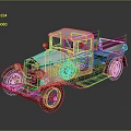 Vintage Classic Truck Design With Wooden Bed And Classic Front Details