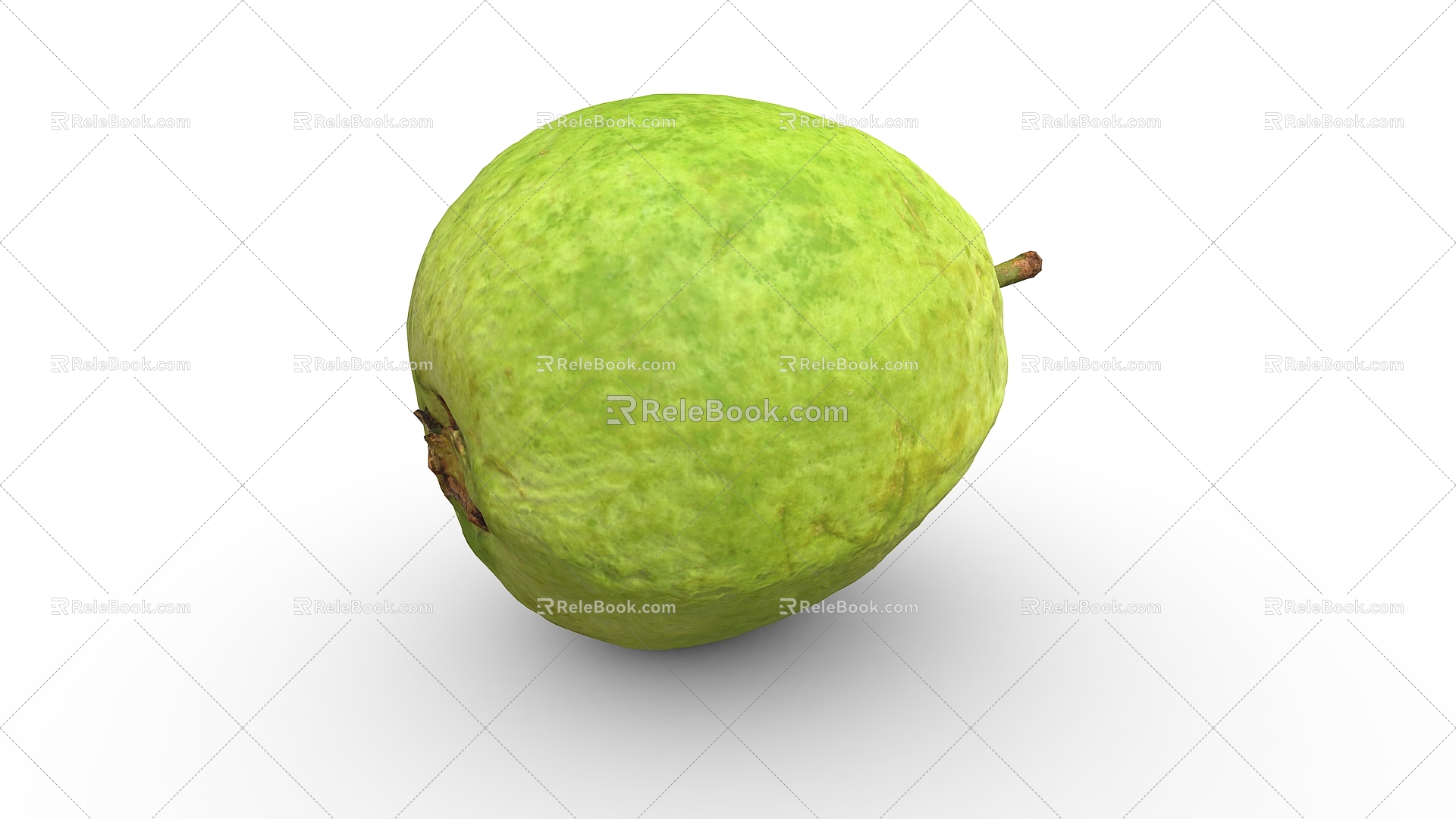 Guava fruit cartoon guava tropical fruit low poly fruit 3d model