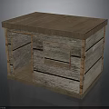 Wooden Pet House Structure With Open Entrance And Window Design Natural Wood Grain