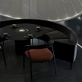 Modern Hot Pot Restaurant Interior With Unique Hanging Shades And Spherical Decor