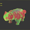 Unique Artistic Multicolored Bear Sculpture With Ceramic Bronze Finish For Home Decor