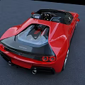 Red Ferrari Sports Car With Convertible Design Sleek Aerodynamic Body And Alloy Wheels
