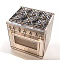 Stainless Steel Gas Stove Oven Combination with Burners and Knobs for Kitchen