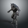 Menacing Werewolf Creature 3D Model With Muscular Build Sharp Claws And Fangs 3d model