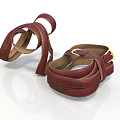Brown Leather Sandals With Strappy Design And Adjustable Gold Buckles