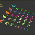 Colorful Toy Cars Collection With Various Models And Vibrant Colors