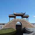 wind and rain bridge arch bridge 3d model