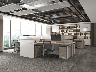 Public office area 3d model