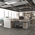 Public office area 3d model