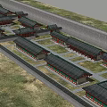 Ancient Chinese-style Daming Palace Hanlin Garden Academy 3d model