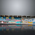 Colorful Graffiti Wall With Vibrant Letters And Reflective Surface Design