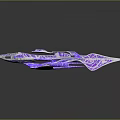 Futuristic Purple And White Spacecraft With Intricate Patterns For Space Exploration