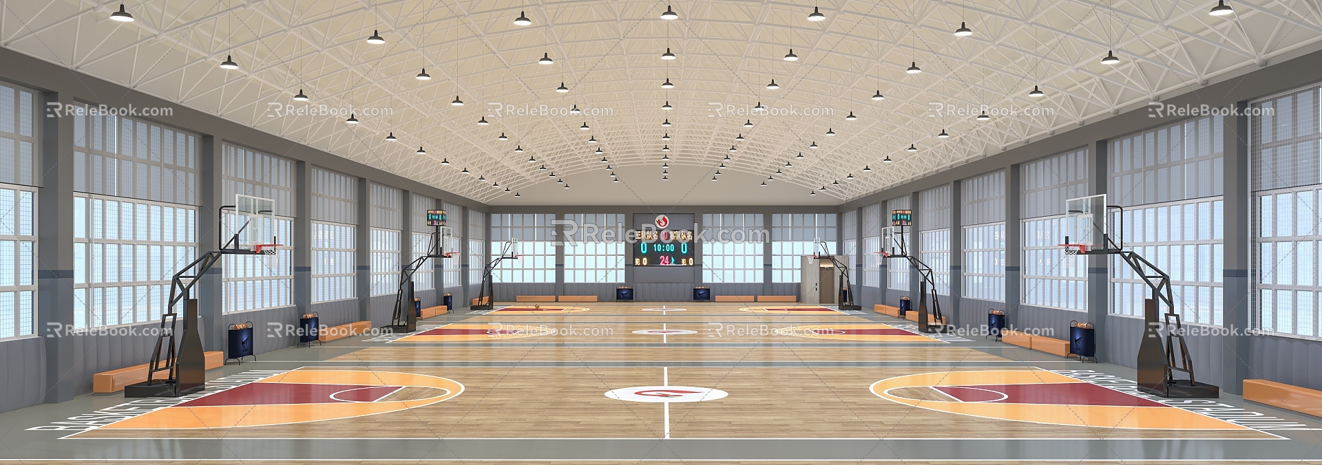 basketball court 3d model