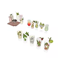 Frozen Fruit Ice Cubes With Strawberry Lime And Dragon Fruit Slices