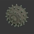 Heavy Duty Industrial Metal Wheel With Sharp Spikes And Bolted Construction Design