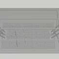Outdoor Bicycle Parking Canopy Structure With Metal Racks And Shelter Design