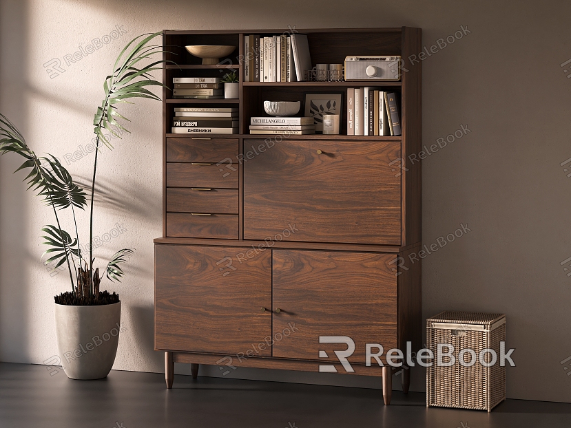 Modern Bookcase Locker Combination model