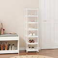 Multi-layer iron shoe rack 3d model