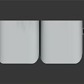 Stainless Steel Dual Trash Bins With Recycling Icons For Public Facilities