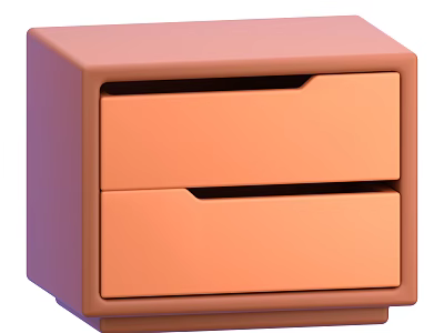 Modern Entryway Side Cabinet With Two Pink Drawers For Modern Home Storage Design 3d model