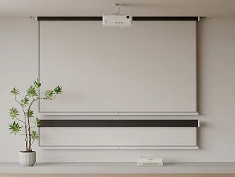 Projector Projection Curtain Projection Equipment Display Screen Projector Potted Laser TV Appliance 3d model