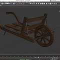 Vintage Wooden Horse Carriage Design With Spoked Wheels And Wooden Planks Structure