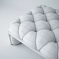 Modern Upholstered Sofa Bench with Tufted Design Padded Seat and Wooden Legs for Living Room